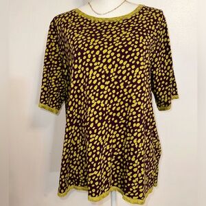 LOGO- Lori Goldstein Crew Neck Tee Dots Women’s Size Large